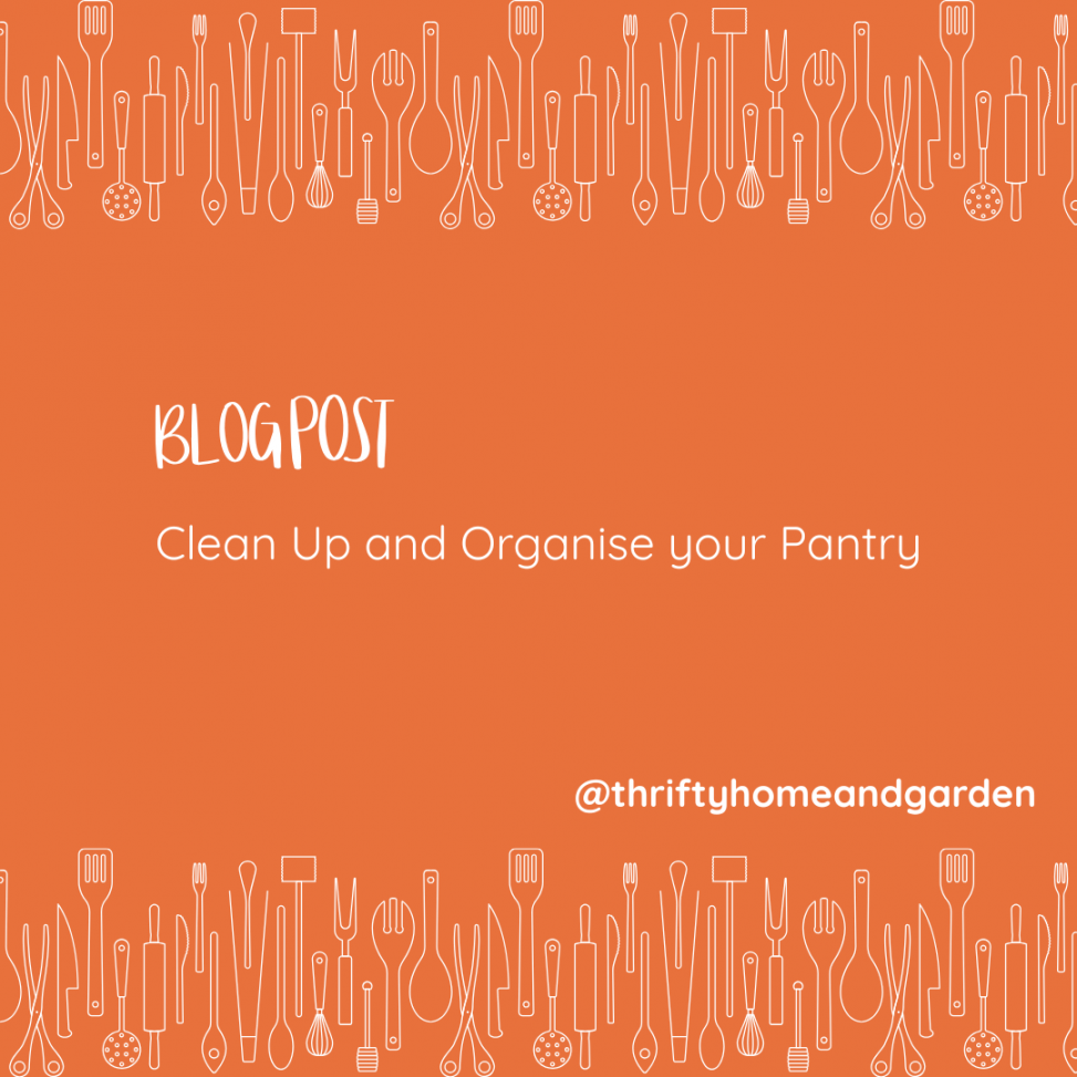 Blog Post. Clean Up and Organise your Pantry @thriftyhomeandgarden