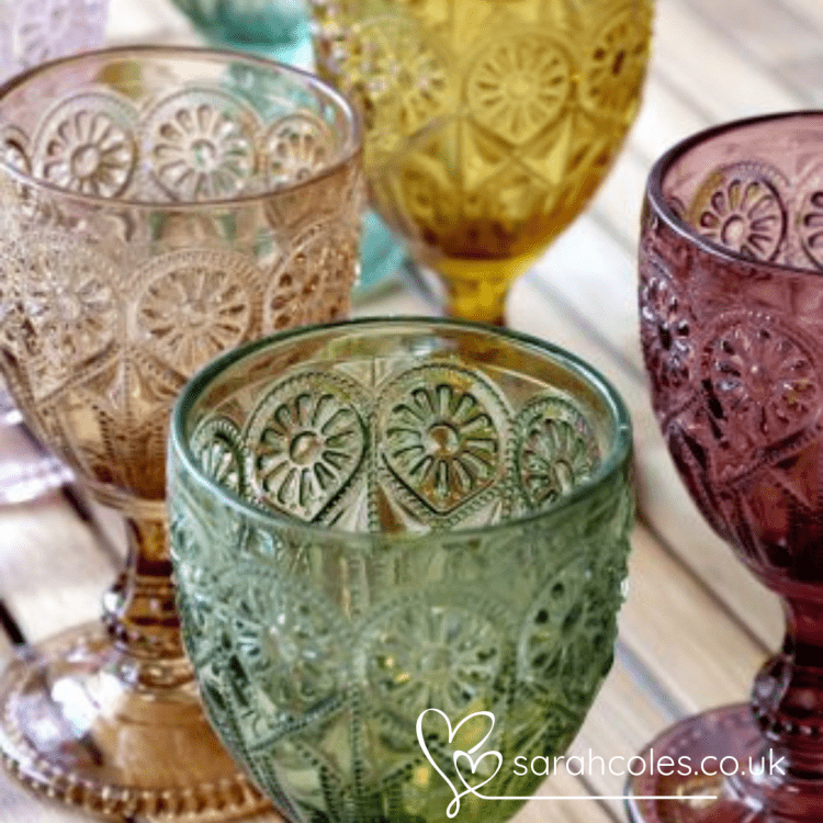 Spangles Colourful Wine Glasses